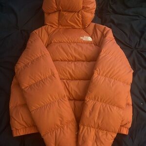 The North Face Orange Puffer Jacket